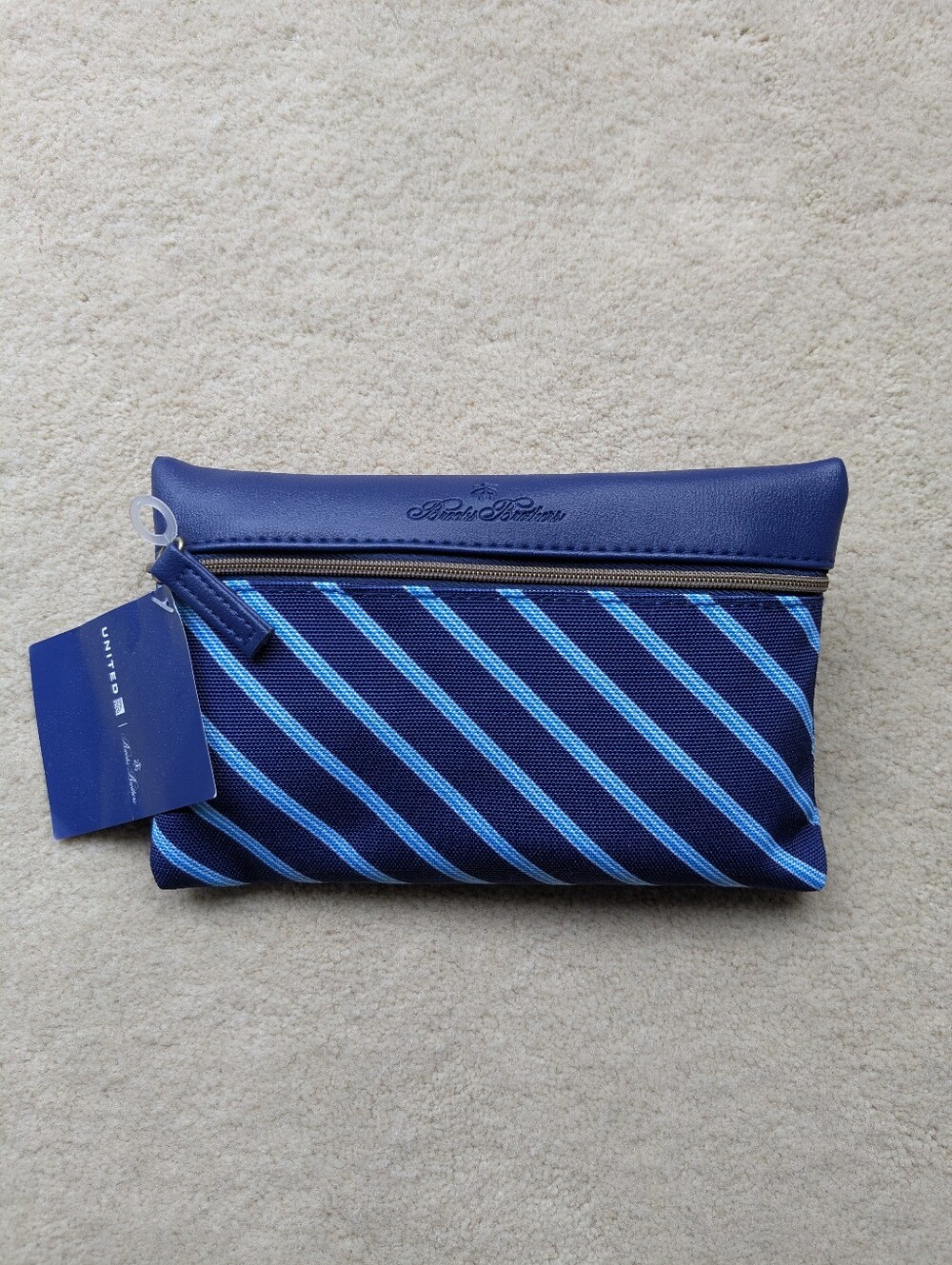 United x Brooks Brothers & Perricone MD products Travel Amenity Bag